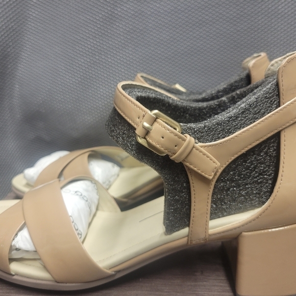 Ecco Tan Leather Sandal 2.25” Block Heel Ankle Strap 41 US 10-10.5 New w/ box - Picture 7 of 11